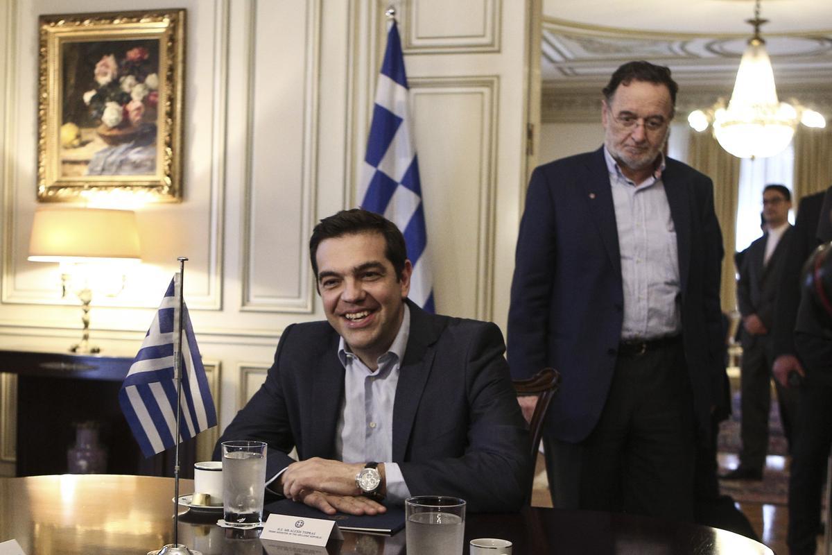 Meeting between Greek Prime Minister Alexis Tsipras and the Iranian Foreign Minister Mohammad Javad Zarif Konsari in Maximos Mansion, Athens, on 28 May, 2015 / Συνάντηση του Αλέξη Τσίπρα  με τον Ιρανό Υπουργό Εξωτερικών Μοχάμαντ Τζαβάντ Ζαρίφ Κονσάρι, Αθήνα, 28 Μαίου, 2015